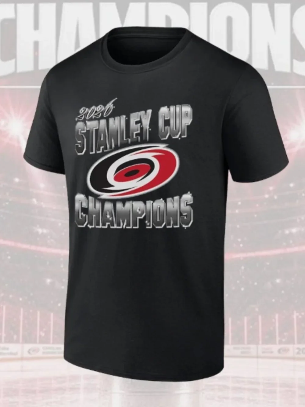 Carolina 2026 Stanley Cup Champions Hockey Graphic Black T-Shirt